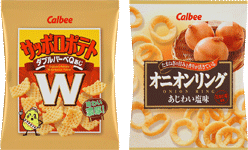 サッポロポテト WバーベQあじ、オニオンリング