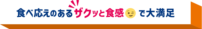 食べ応えのあるザクッと食感で大満足