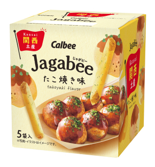 Jagabee（じゃがビー）
たこ焼き味のパッケージ