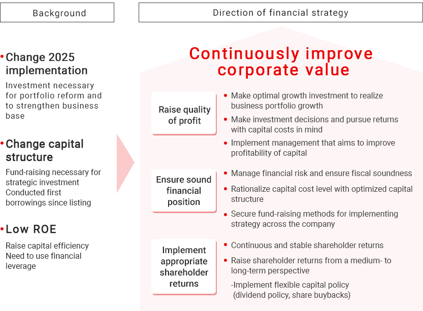 Background and Direction of financial strategy