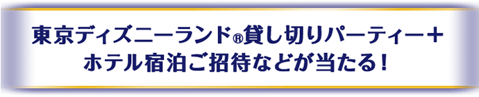東京ディズニーランド®️貸し切りパーティー＋ホテル宿泊ご招待などが当たる！