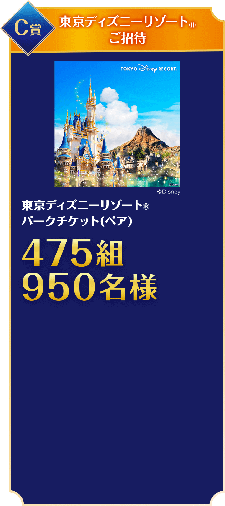 C賞/東京ディズニーリゾート®️パークグッズプレゼント/東京ディズニーリゾート®️パークグッズタンブラー(2個セット)300名様