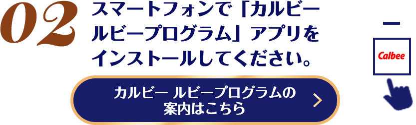 スマートフォンで「カルビールビープログラム」アプリをインストールしてください。