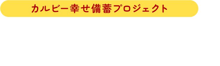 カルビー幸せ備蓄プロジェクト 楽しく備える！カルビーのローリングストック(日常備蓄)!