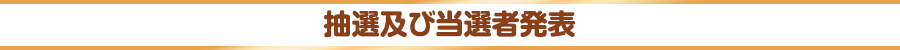 抽選及び当選者発表