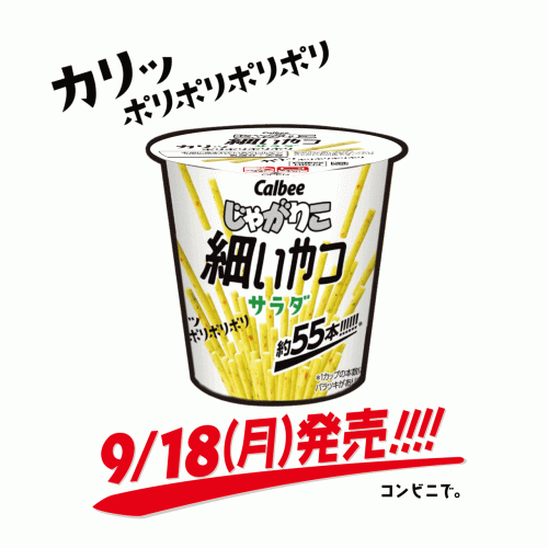 【祝】じゃがりこ細いやつサラダ　定番発売決定！！