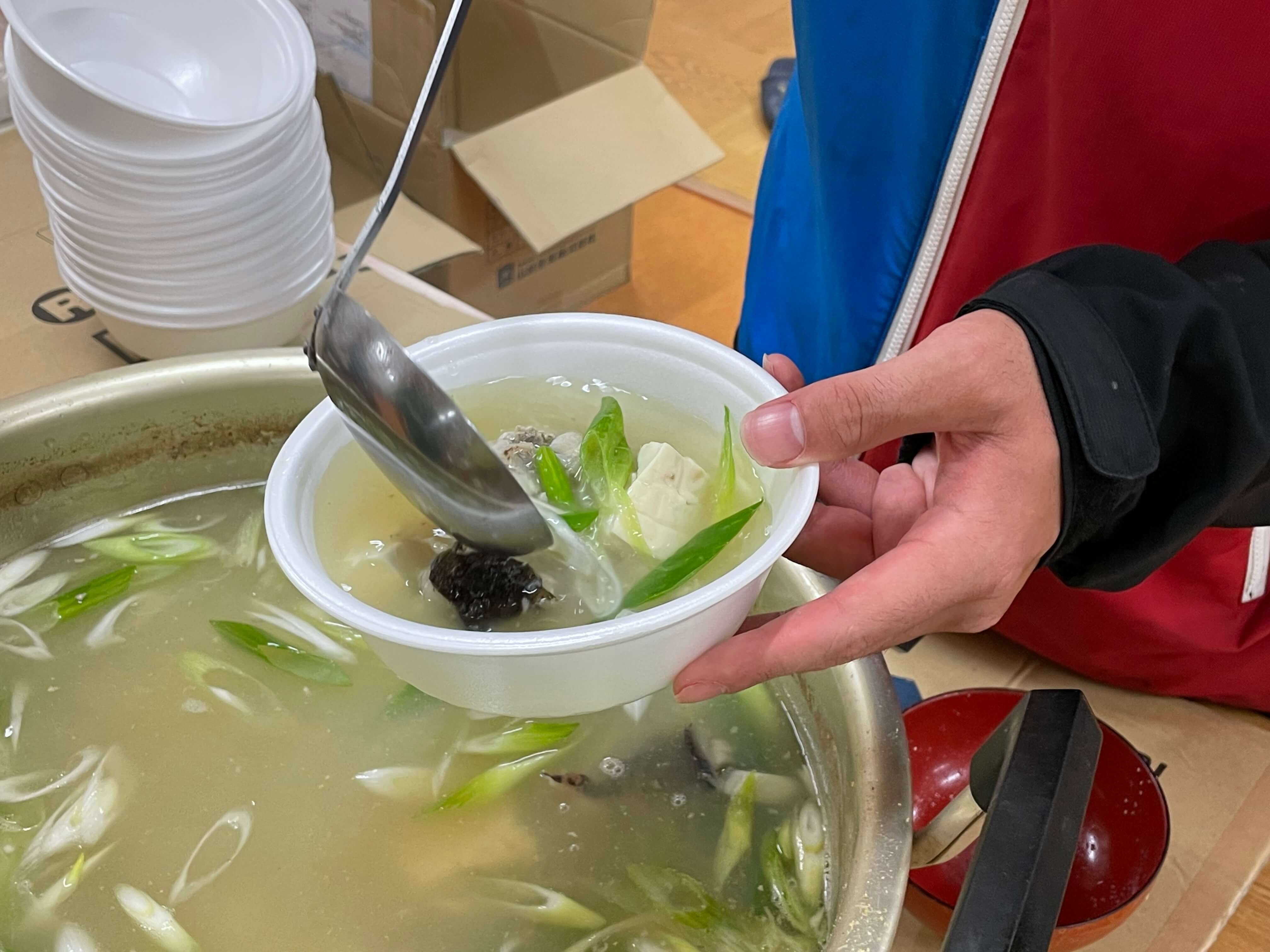 一人娘の味噌を使ったブリ入り味噌汁