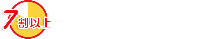 8割以上満足！