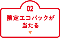 02限定エコバッグが当たる