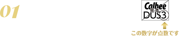 応募券が付いた対象商品を購入。/この数字が点数です