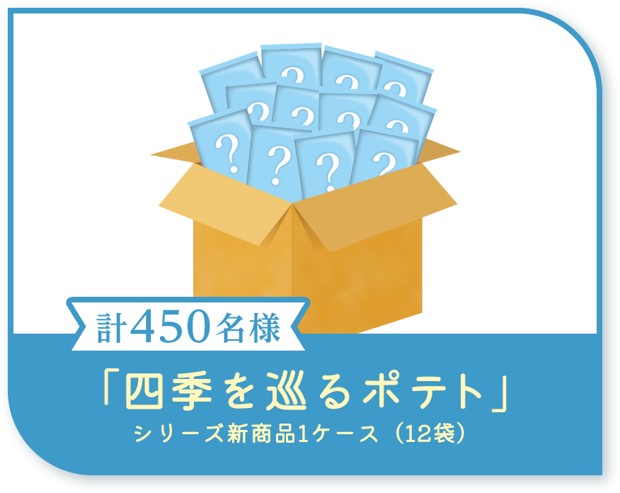 B賞2袋購入 計450名様 「四季を巡るポテト」シリーズ新商品1ケース（12袋）