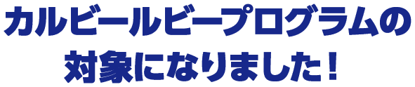 カルビールビープログラムの対象になりました！