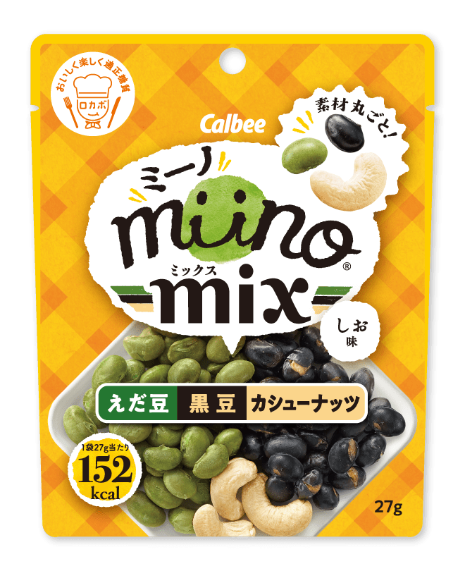 miino mix えだ豆黒豆カシューナッツしお味