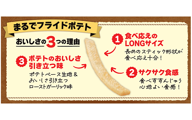 サッポロポテトＬＯＮＧ ローストガーリック味特長