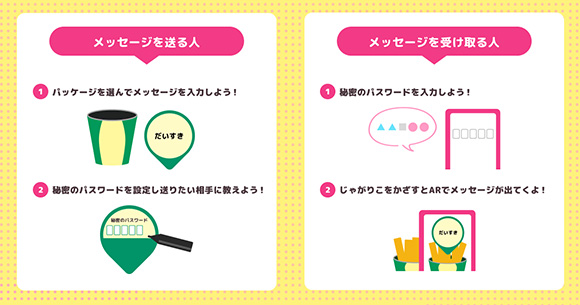 じゃがりこ 秘密のメッセージ 遊び方1