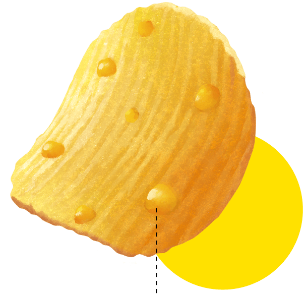 粒状のチーズがのったポテチ