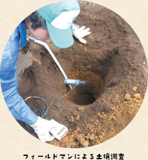 フィールドマンによる土壌調査