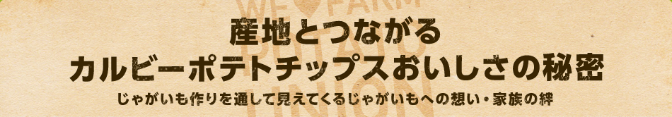 産地とつながるカルビーポテトチップスおいしさの秘密