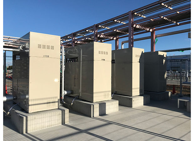 Four 25kW biogas power generation devices