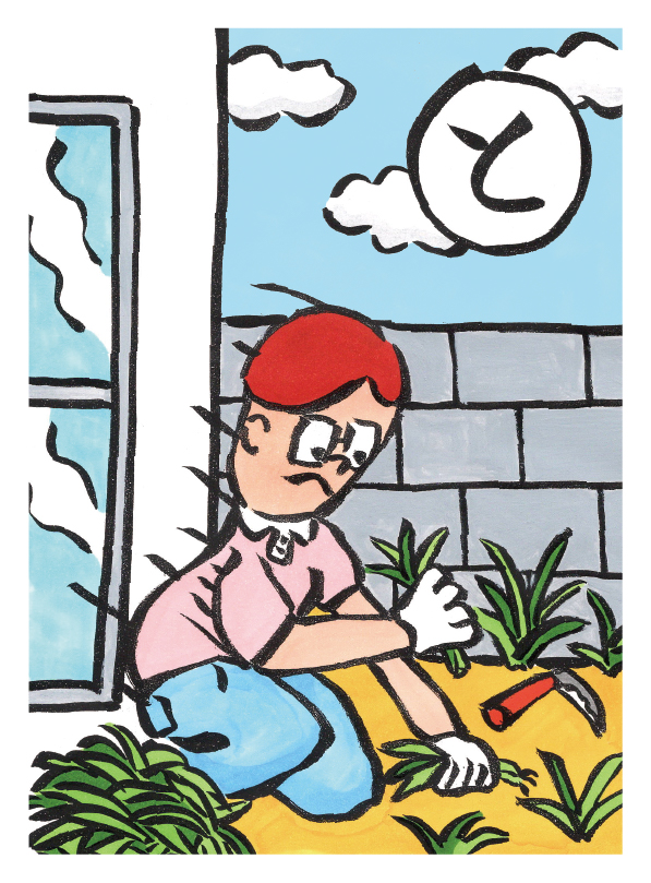 とつじょはじまるくさむしり。くさむしりたい30代 絵札